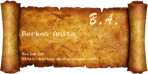 Berkes Anita névjegykártya